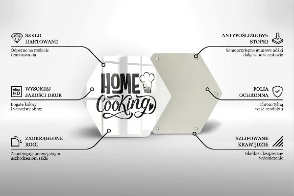 Tocător de bucătărie Inscripția Home cooking