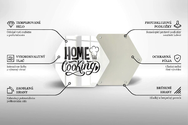 Tocător de bucătărie Inscripția Home cooking