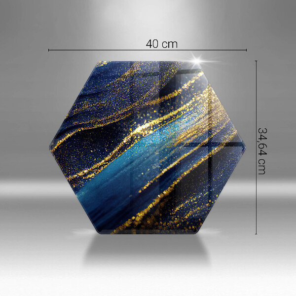 Tocător din sticlă Abstracție bleumarin