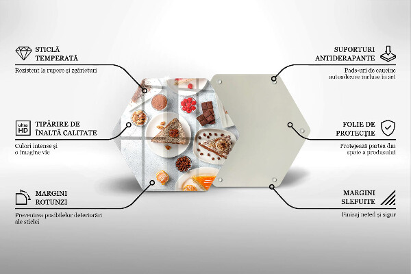 Tocător din sticlă Dulceața tortului