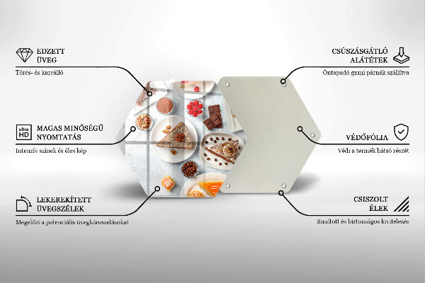 Tocător din sticlă Dulceața tortului