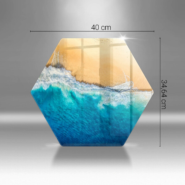 Tocător din sticlă Plaja si mare