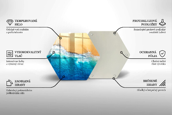 Tocător din sticlă Plaja si mare