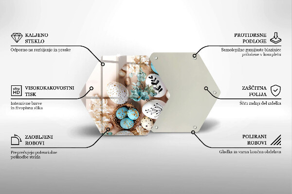 Tocător din sticlă Decoratiuni de Paste