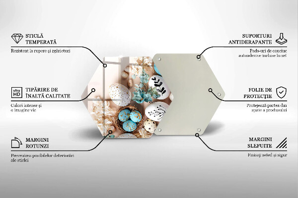 Tocător din sticlă Decoratiuni de Paste