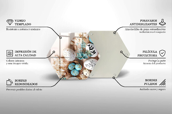 Tocător din sticlă Decoratiuni de Paste