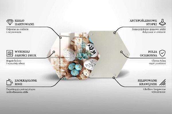 Tocător din sticlă Decoratiuni de Paste