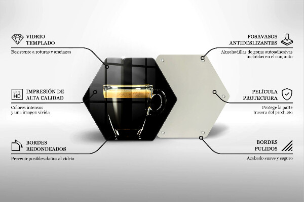 Tocător din sticlă Un pahar de cafea neagră