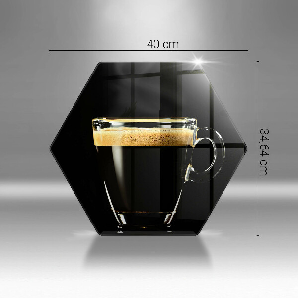 Tocător din sticlă Un pahar de cafea neagră