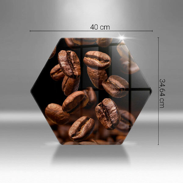 Tocător din sticlă Boabe de cafea maro