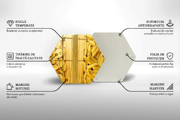 Tocător din sticlă Paste