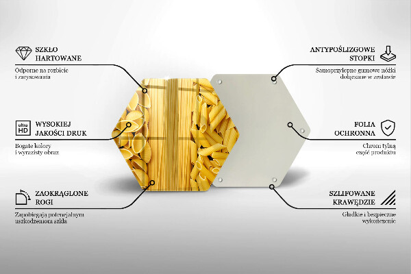 Tocător din sticlă Paste