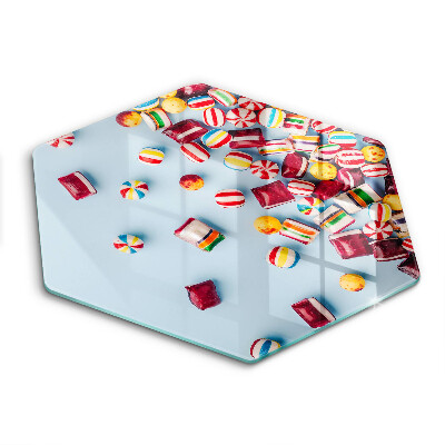 Tocător din sticlă Bomboane colorate