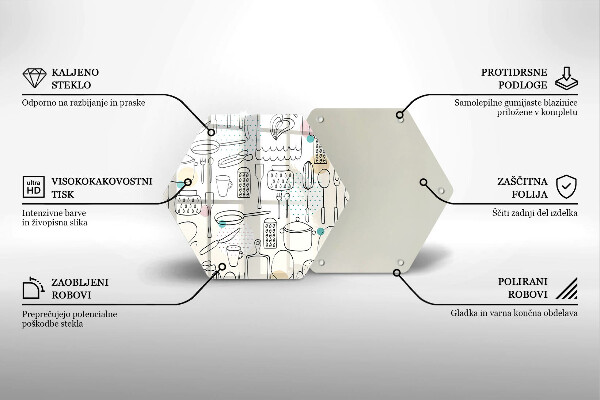 Tocător din sticlă Accesorii pentru bucatarie