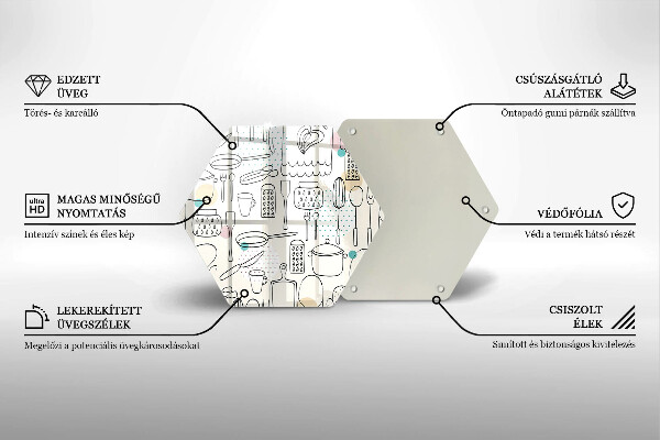 Tocător din sticlă Accesorii pentru bucatarie