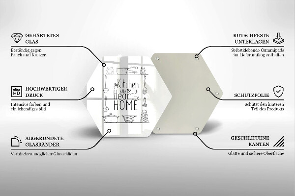Tocător din sticlă Inscripție propoziție