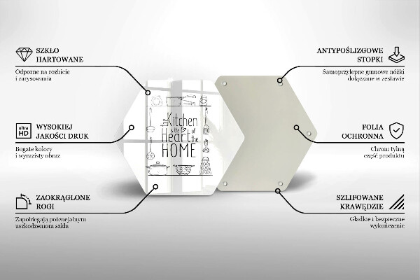 Tocător din sticlă Inscripție propoziție