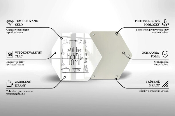 Tocător din sticlă Inscripție propoziție