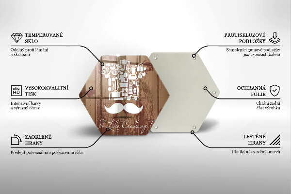 Tocător din sticlă I like cooking