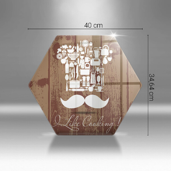 Tocător din sticlă I like cooking