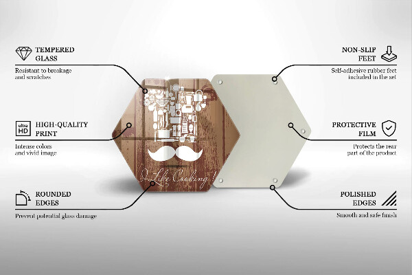 Tocător din sticlă I like cooking