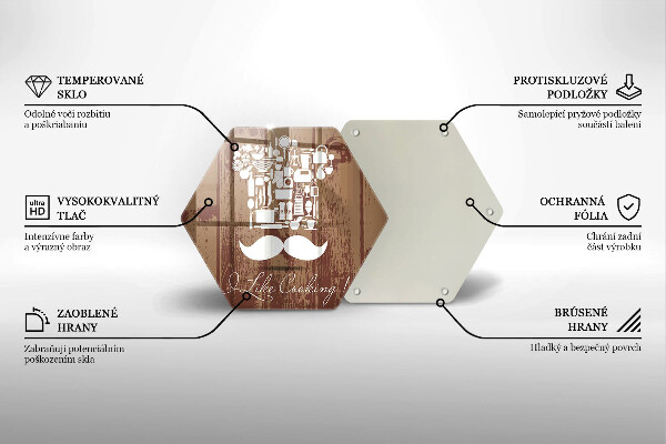 Tocător din sticlă I like cooking