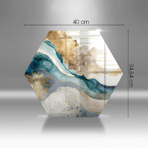 Tocător din sticlă Marmură colorată