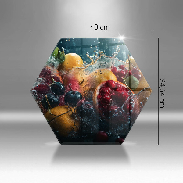 Tocător din sticlă Fructe în apă