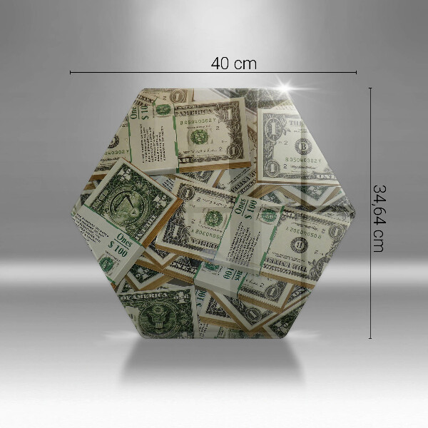 Tocător din sticlă Bani dolari