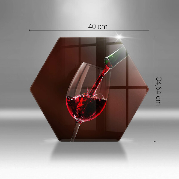 Tocător din sticlă Un pahar de vin