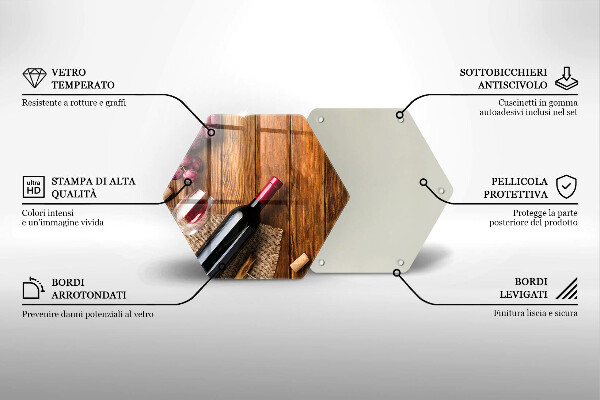 Tocător din sticlă O sticlă de vin roșu