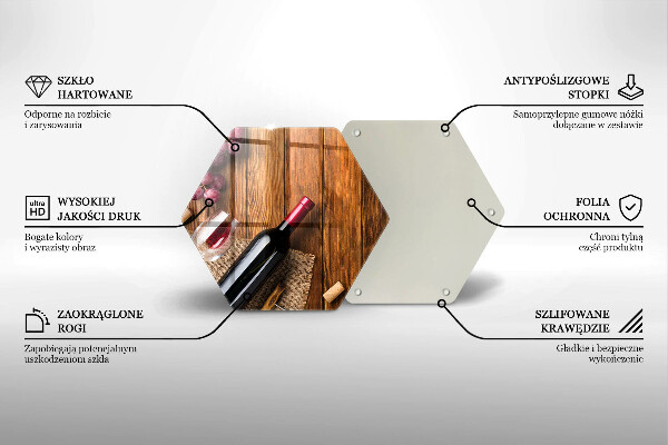 Tocător din sticlă O sticlă de vin roșu