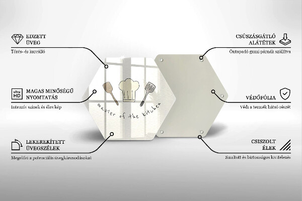Tocător din sticlă Master of the Kitchen