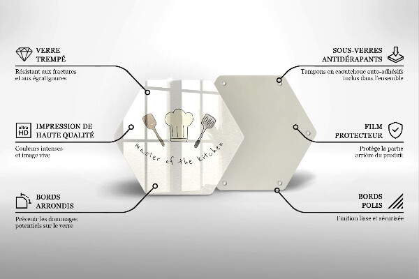 Tocător din sticlă Master of the Kitchen