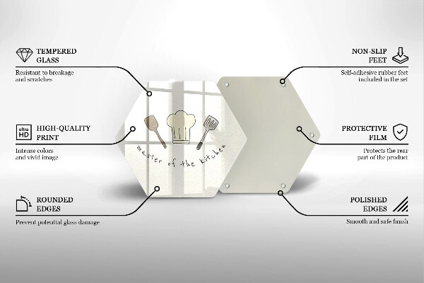 Tocător din sticlă Master of the Kitchen