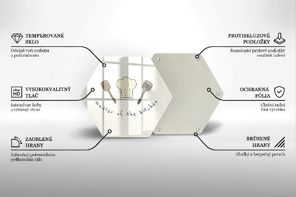 Tocător din sticlă Master of the Kitchen