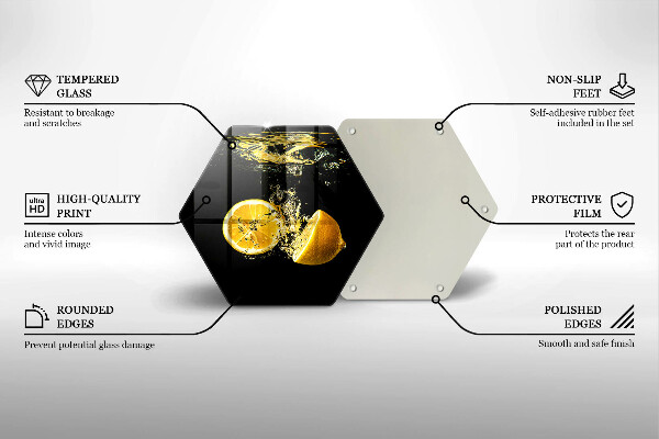 Tocător sticlă Fructe suculente de lămâie