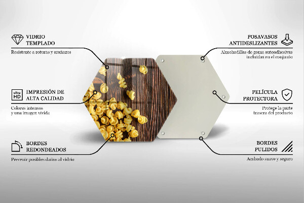 Tocător din sticlă Paste pe masă