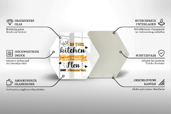 Tocător din sticlă In this kitchen we made mess and memories