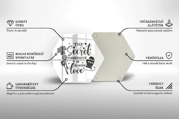 Tocător din sticlă Inscripție propoziție