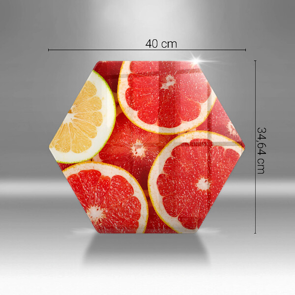 Tocător din sticlă Felii de grapefruit
