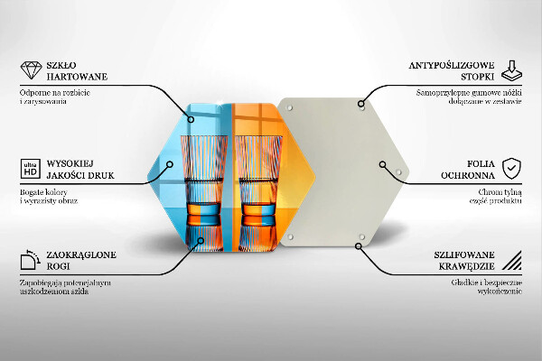 Tocător din sticlă Două pahare cu apă