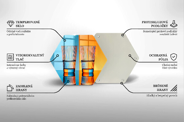 Tocător din sticlă Două pahare cu apă
