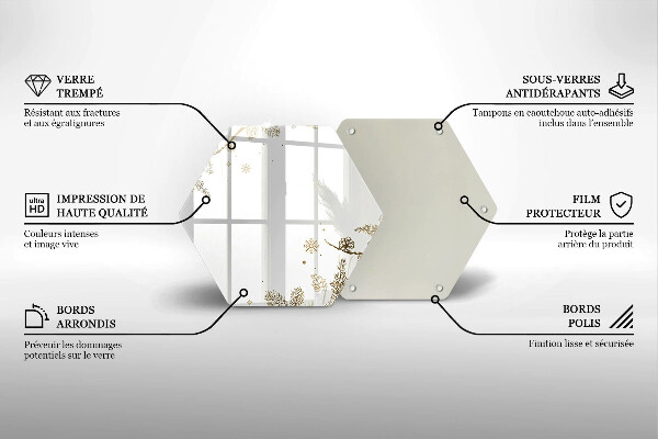 Tocător din sticlă Decoratiuni de iarna