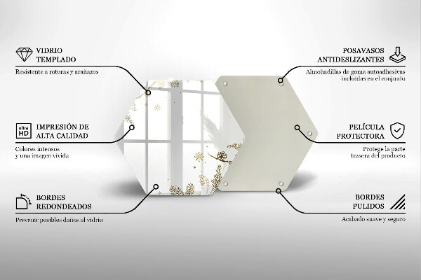 Tocător din sticlă Decoratiuni de iarna