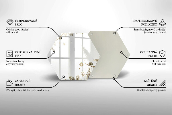 Tocător din sticlă Decoratiuni de iarna