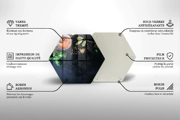 Tocător din sticlă Boluri cu condimente