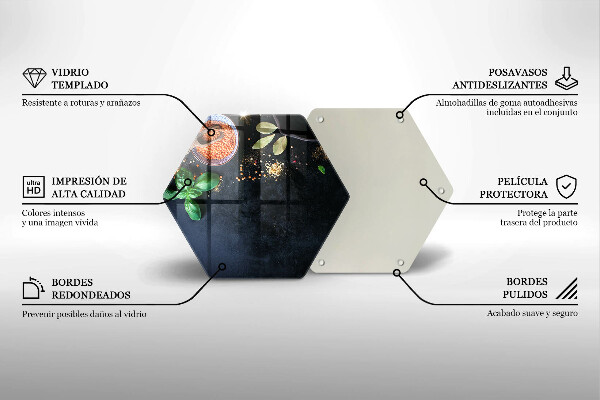 Tocător din sticlă Boluri cu condimente