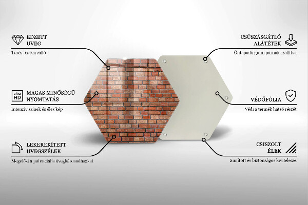 Tocător sticlă Perete de cărămidă