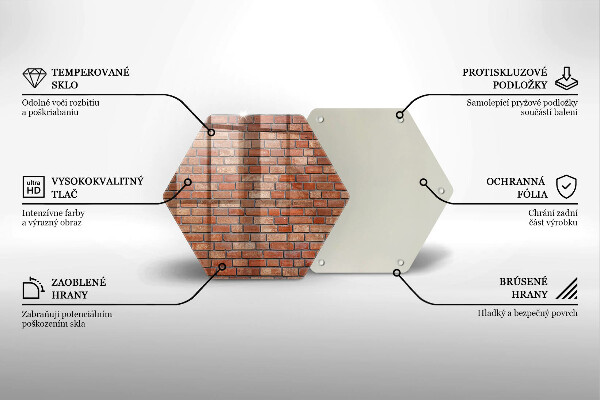 Tocător sticlă Perete de cărămidă